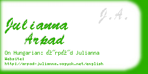 julianna arpad business card